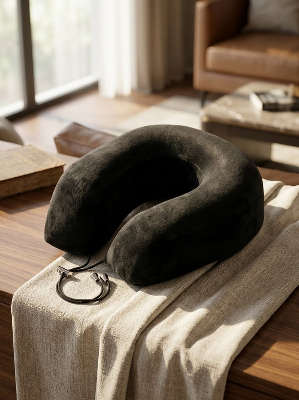 بالش دور گردنی طبی مموری فوم Comfy Life مدل Travel Pillow با طراحی ارگونومیک و پشتی مسطح