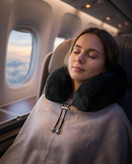 بالش دور گردنی طبی مموری فوم Comfy Life مدل Travel Pillow با طراحی ارگونومیک و پشتی مسطح